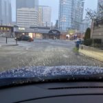 Is that hail or heavy sleet in downtown Bellevue?